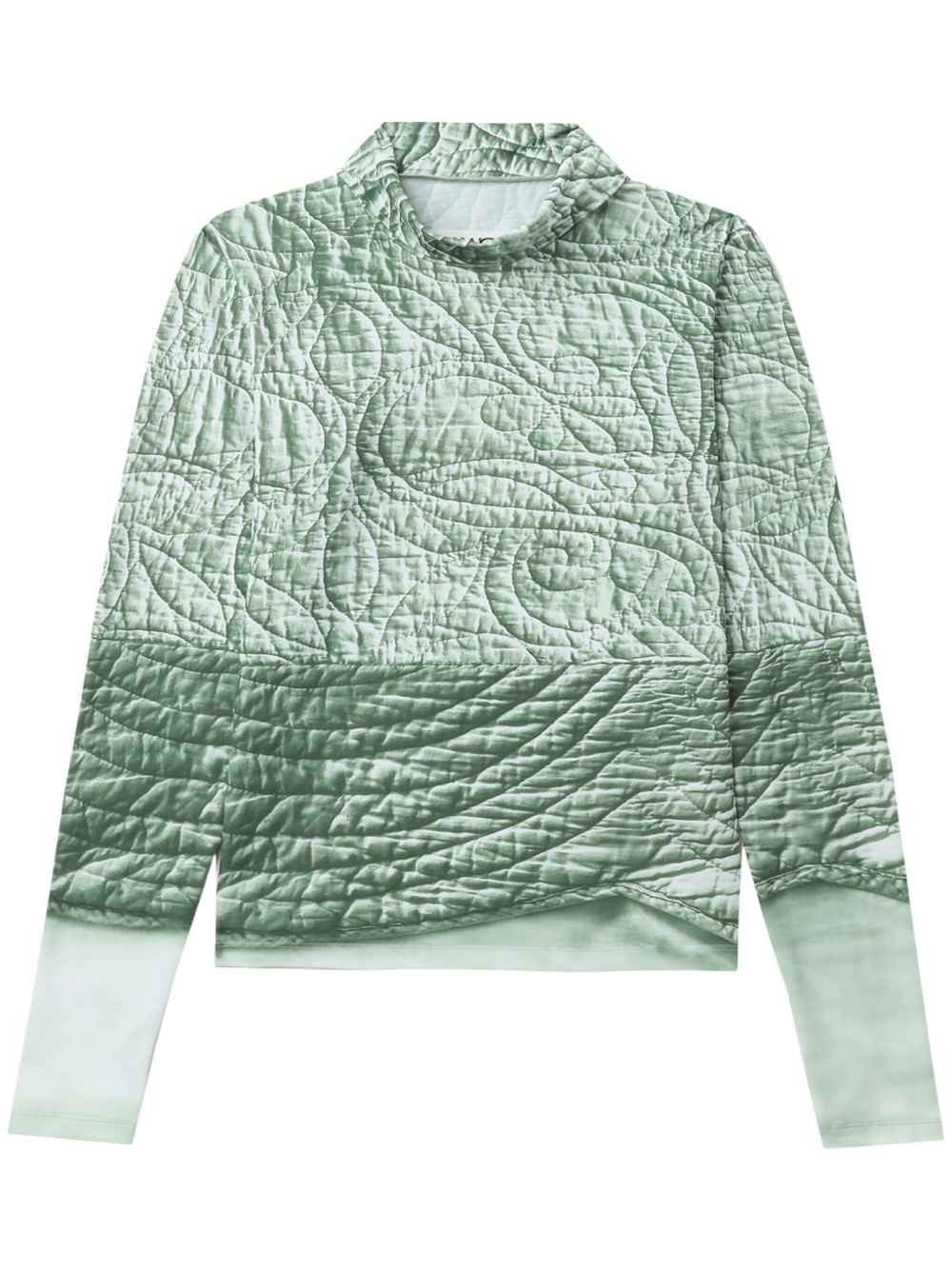 MM6 Maison Margiela 错觉画印花上衣 - 绿色