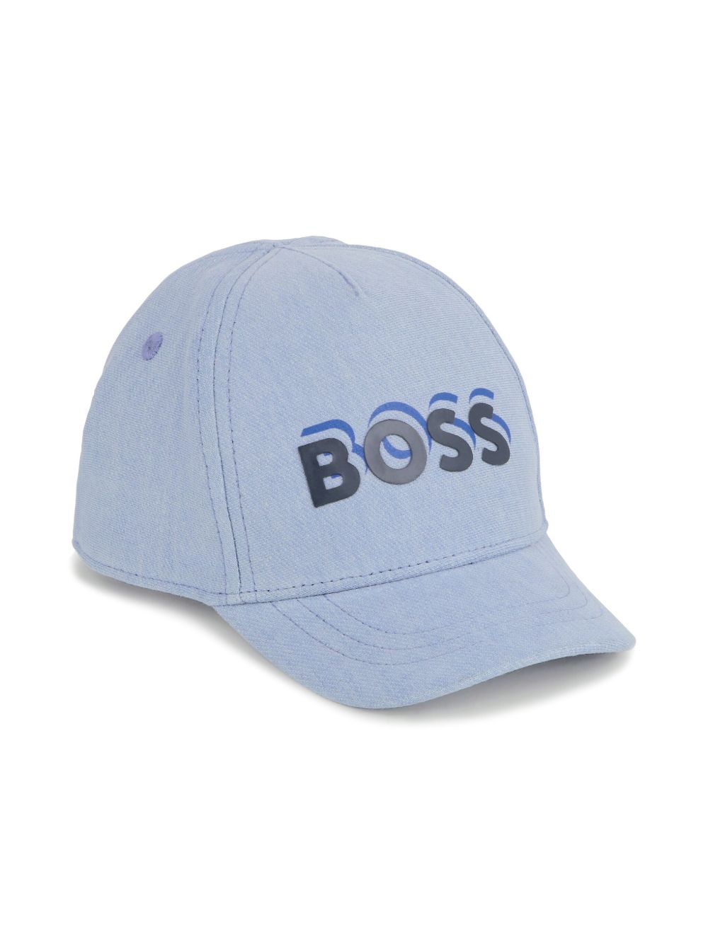 BOSS Kidswear logo印花棉棒球帽 - 蓝色