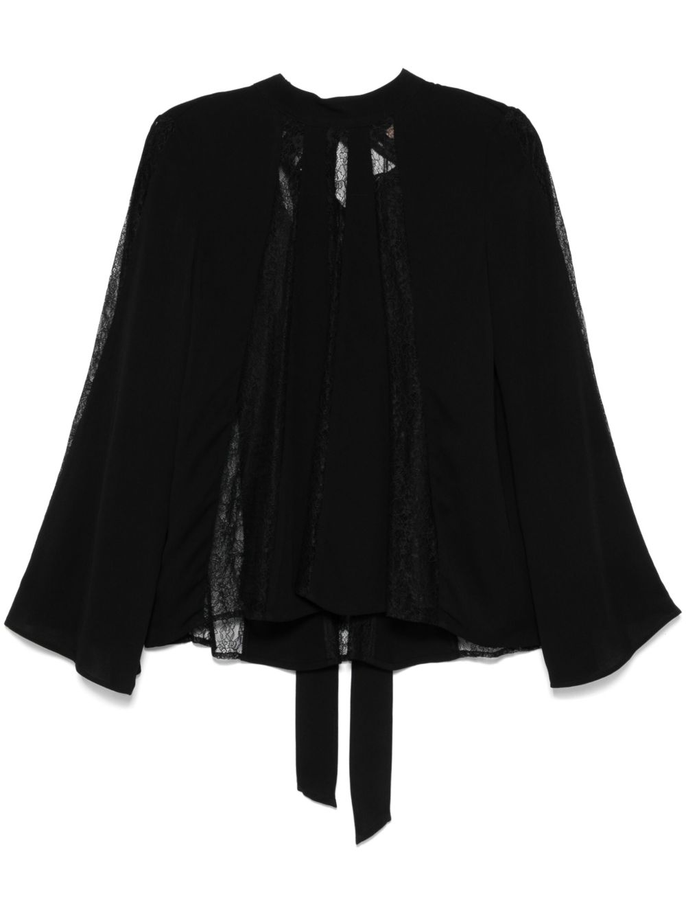 TWINSET floral-lace blouse - 黑色