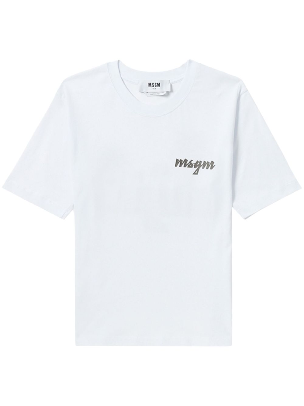 MSGM logo印花短袖T恤 - 白色