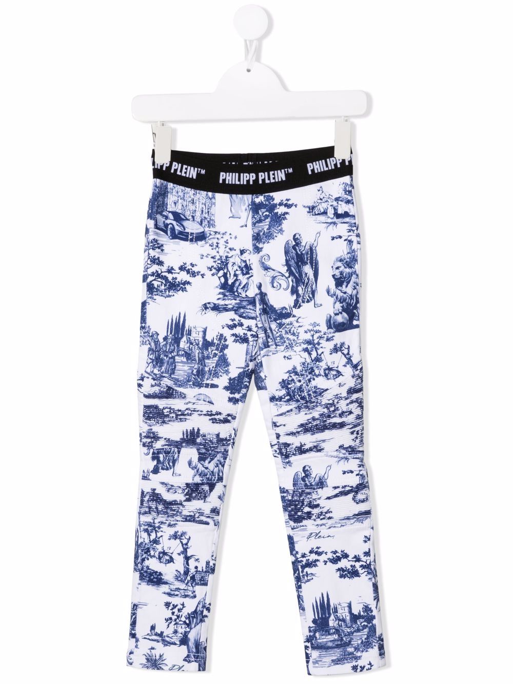 Philipp Plein Junior En PLEIN Air 印花打底裤 - 白色