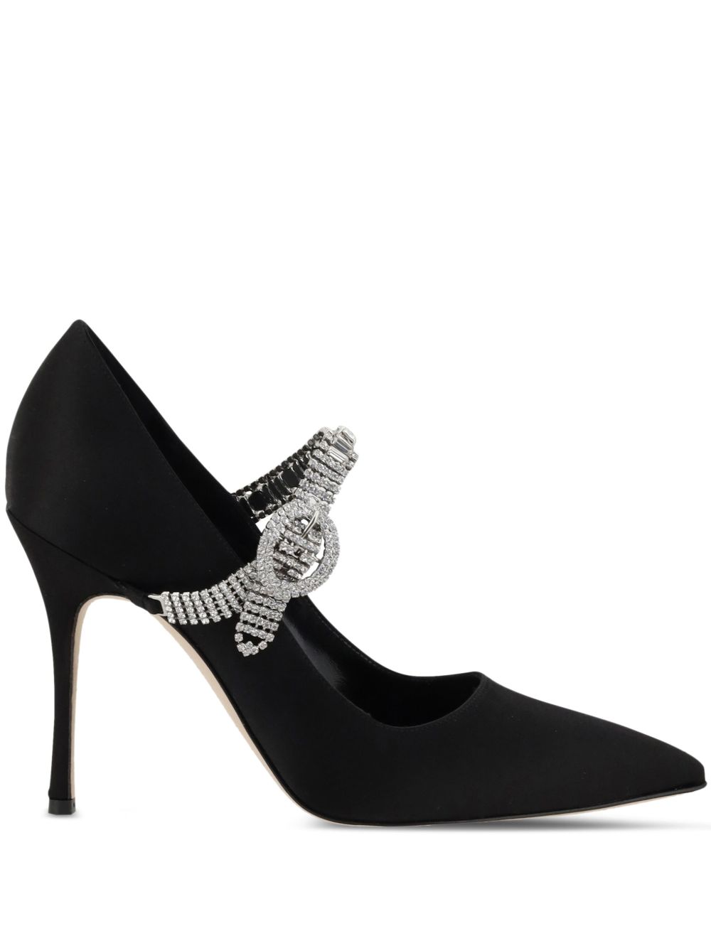 Manolo Blahnik 缀饰高跟鞋 - 黑色