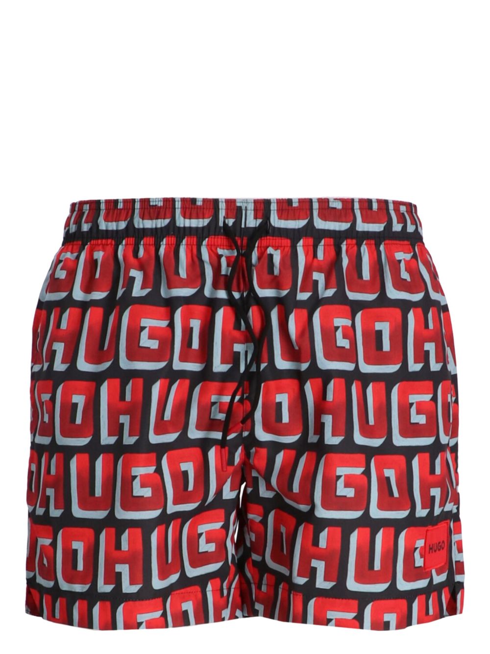 HUGO logo泳裤 - 黑色