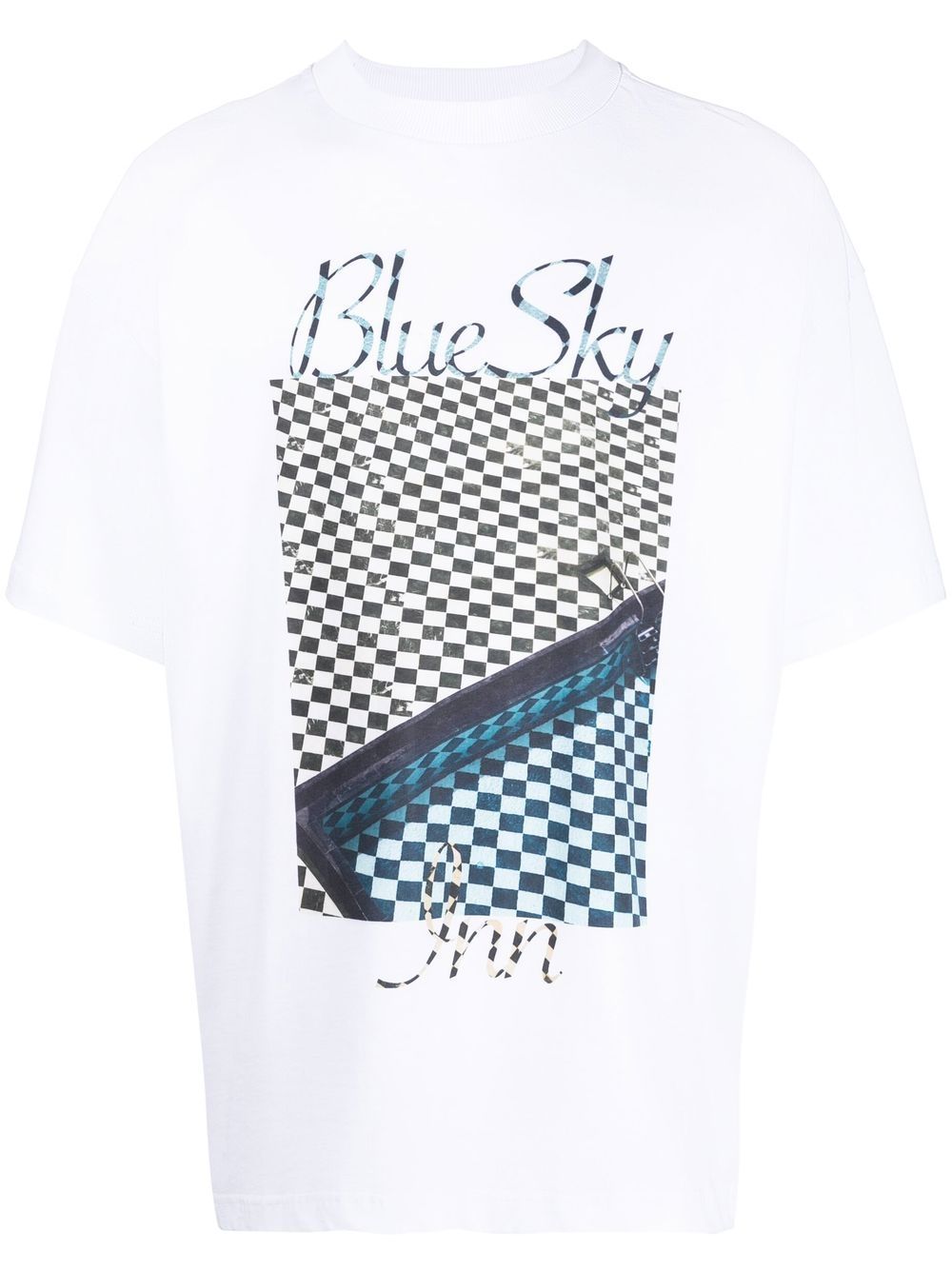 BLUE SKY INN logo图案印花T恤 - 白色