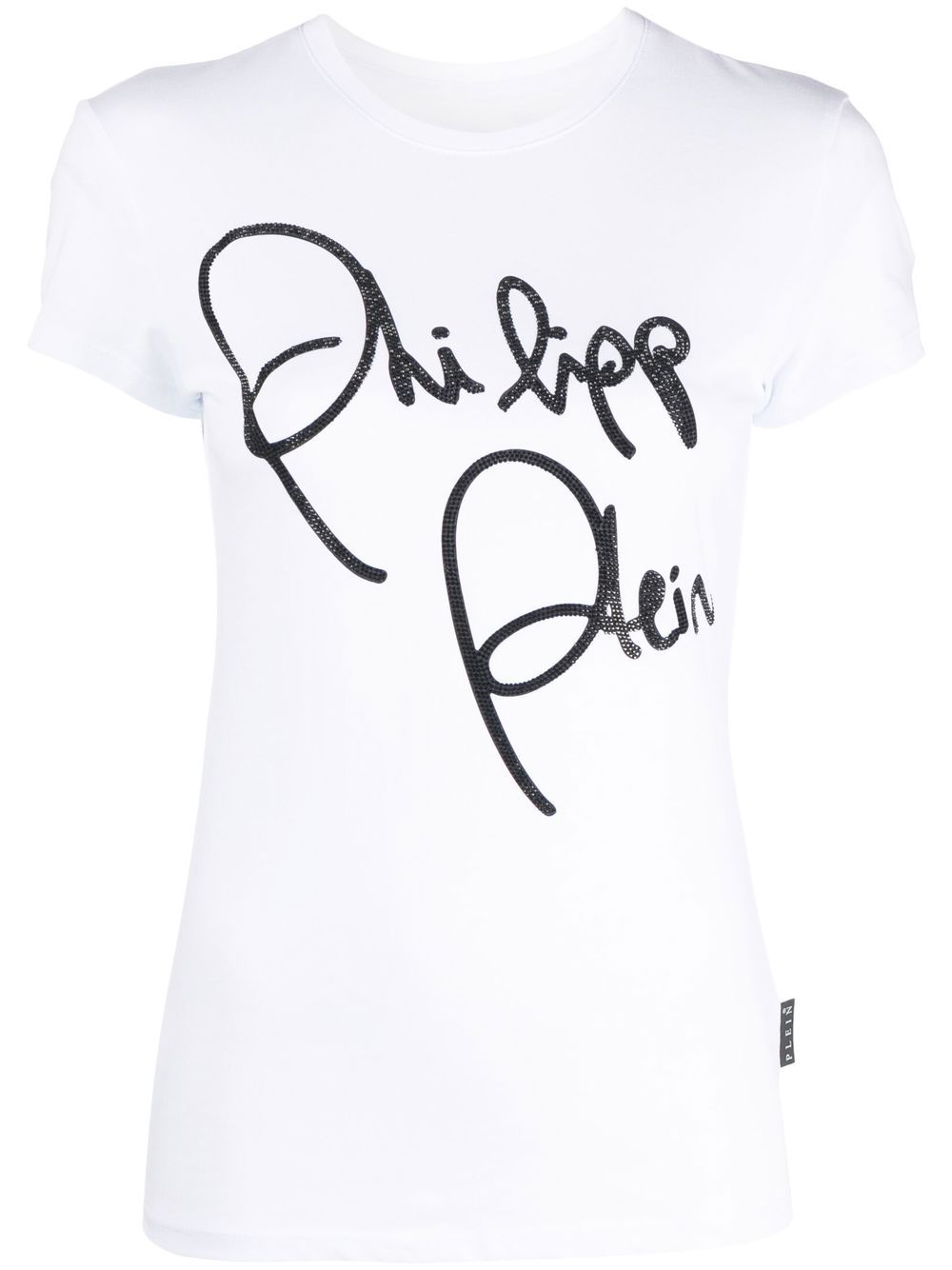 Philipp Plein 晶饰文字T恤 - 白色