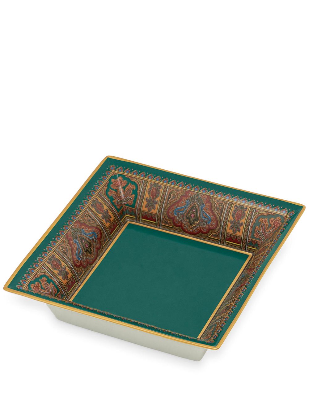 ETRO HOME 佩斯理印花陶瓷托盘 - 绿色