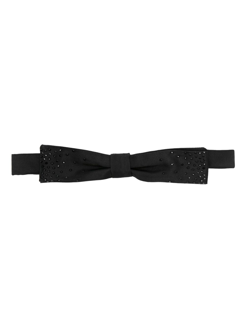 DSQUARED2 晶饰真丝领结 - 黑色