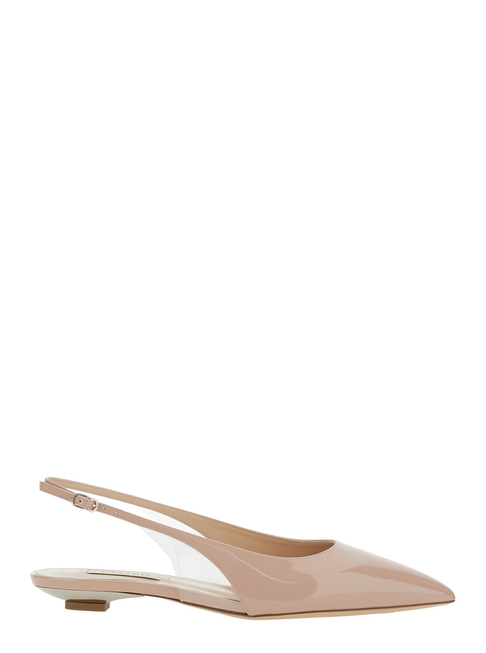 Casadei miniblade Tiffany Beige Slingback Ballet Shoes In Patent Leather Woman
