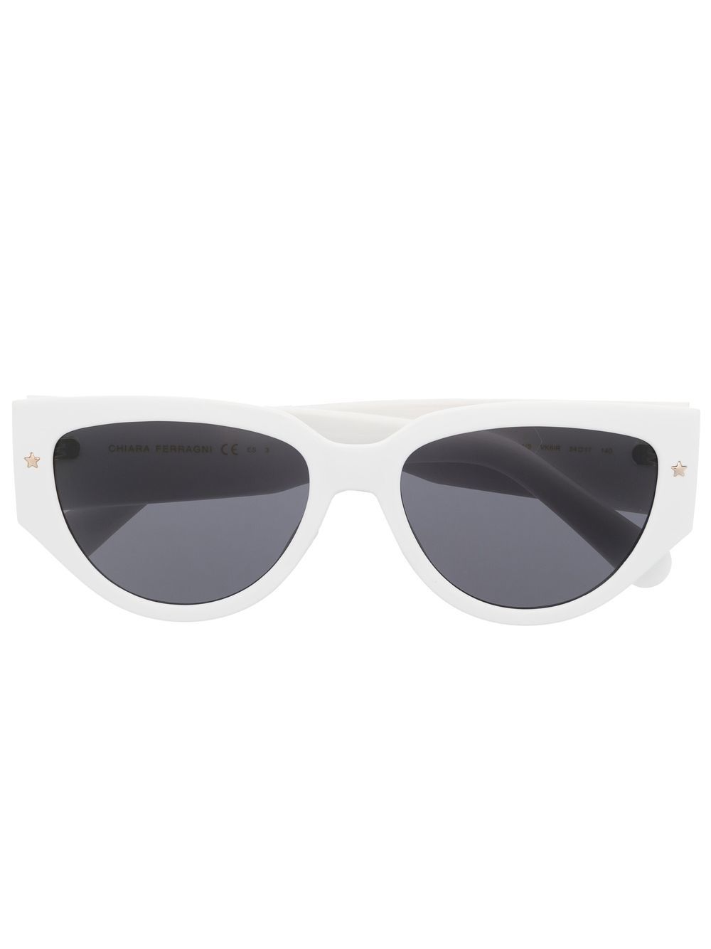 Chiara Ferragni logo标牌太阳眼镜 - 白色