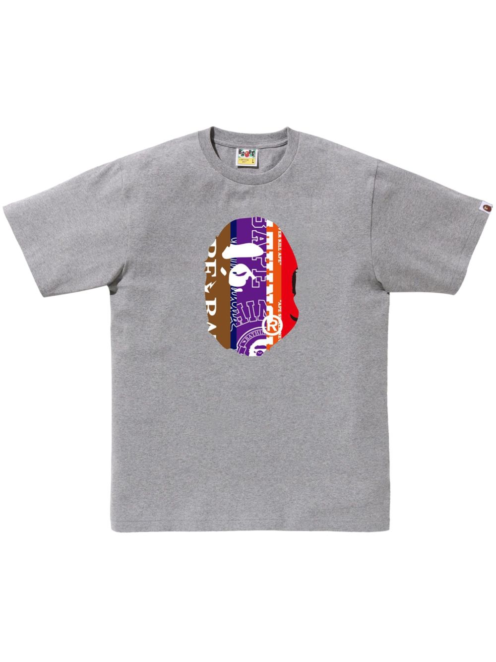 A BATHING APE® Fans Scarf Ape Head T恤 - 灰色