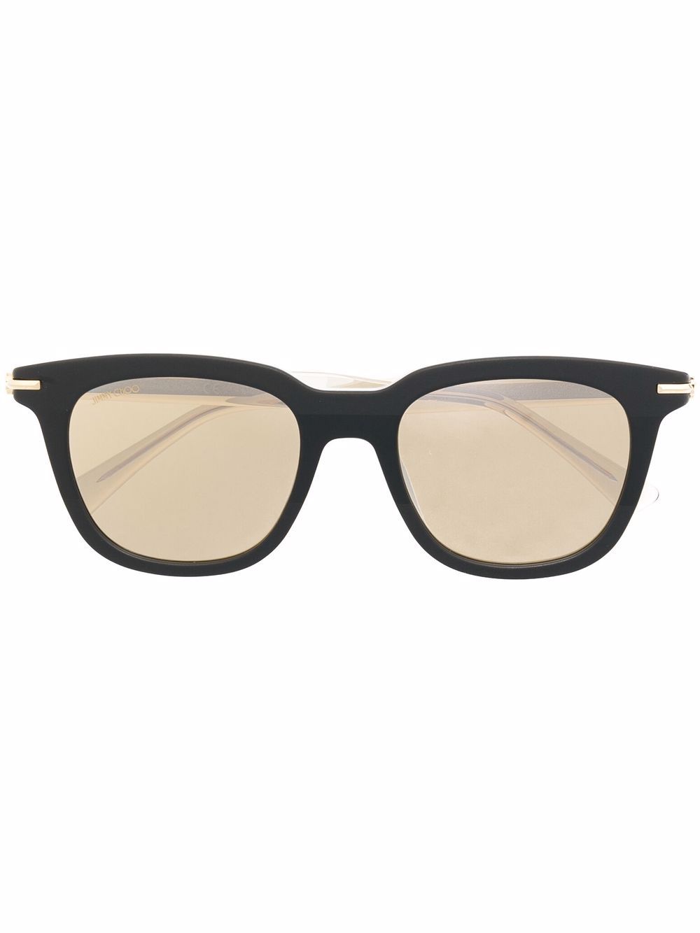 Jimmy Choo Eyewear 周仰杰 Amos 方形镜框太阳眼镜 - 黑色