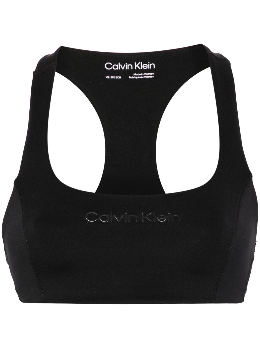 Calvin Klein 橡胶logo运动文胸 - 黑色
