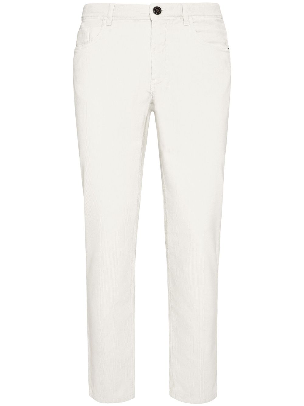 Boggi Milano logo贴花中腰牛仔裤 - 白色