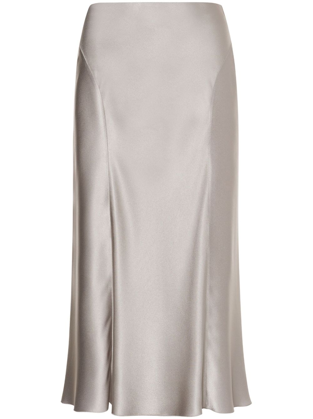 Alberta Ferretti 缎面伞形半身裙 - 灰色