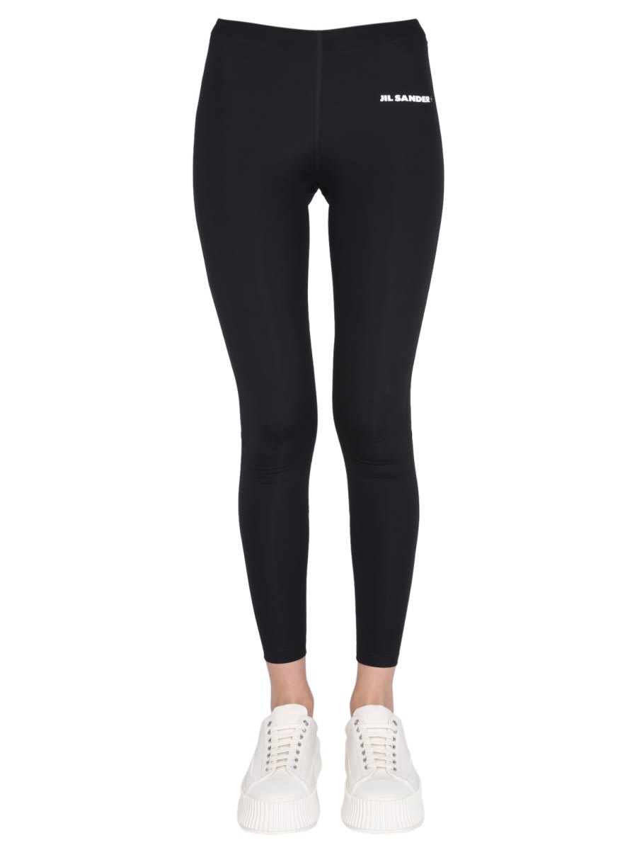 Jil Sander Logo Print Leggings