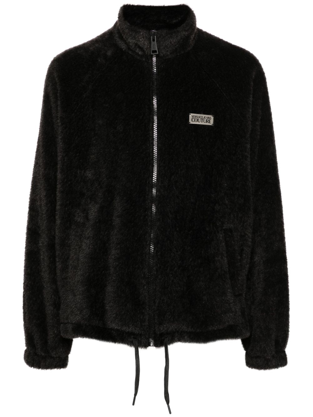Versace Jeans Couture logo标牌开衫 - 黑色