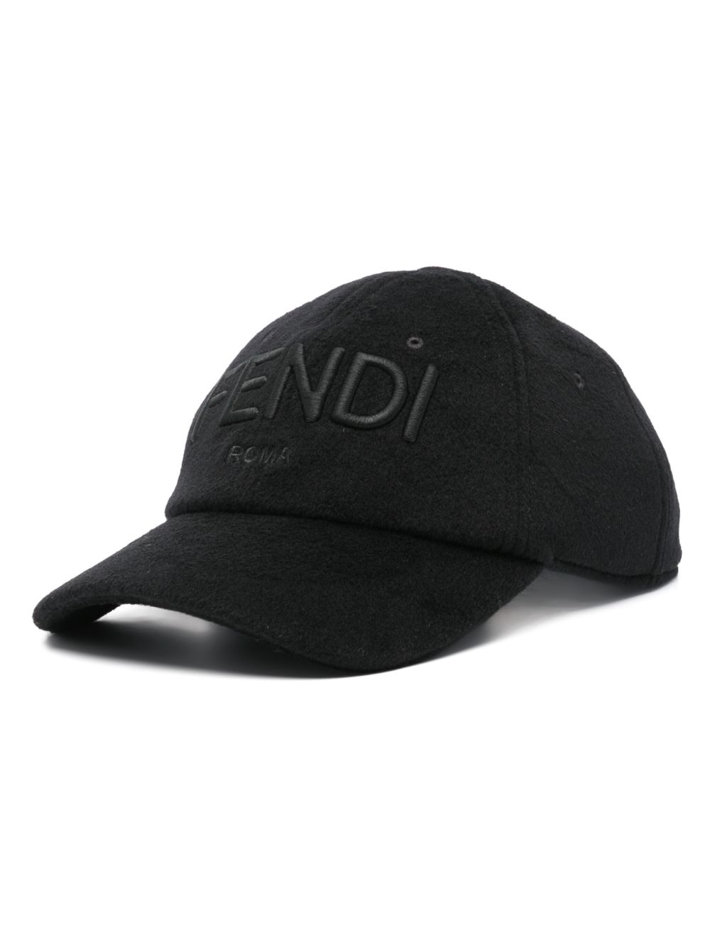 FENDI 羊毛棒球帽 - 黑色