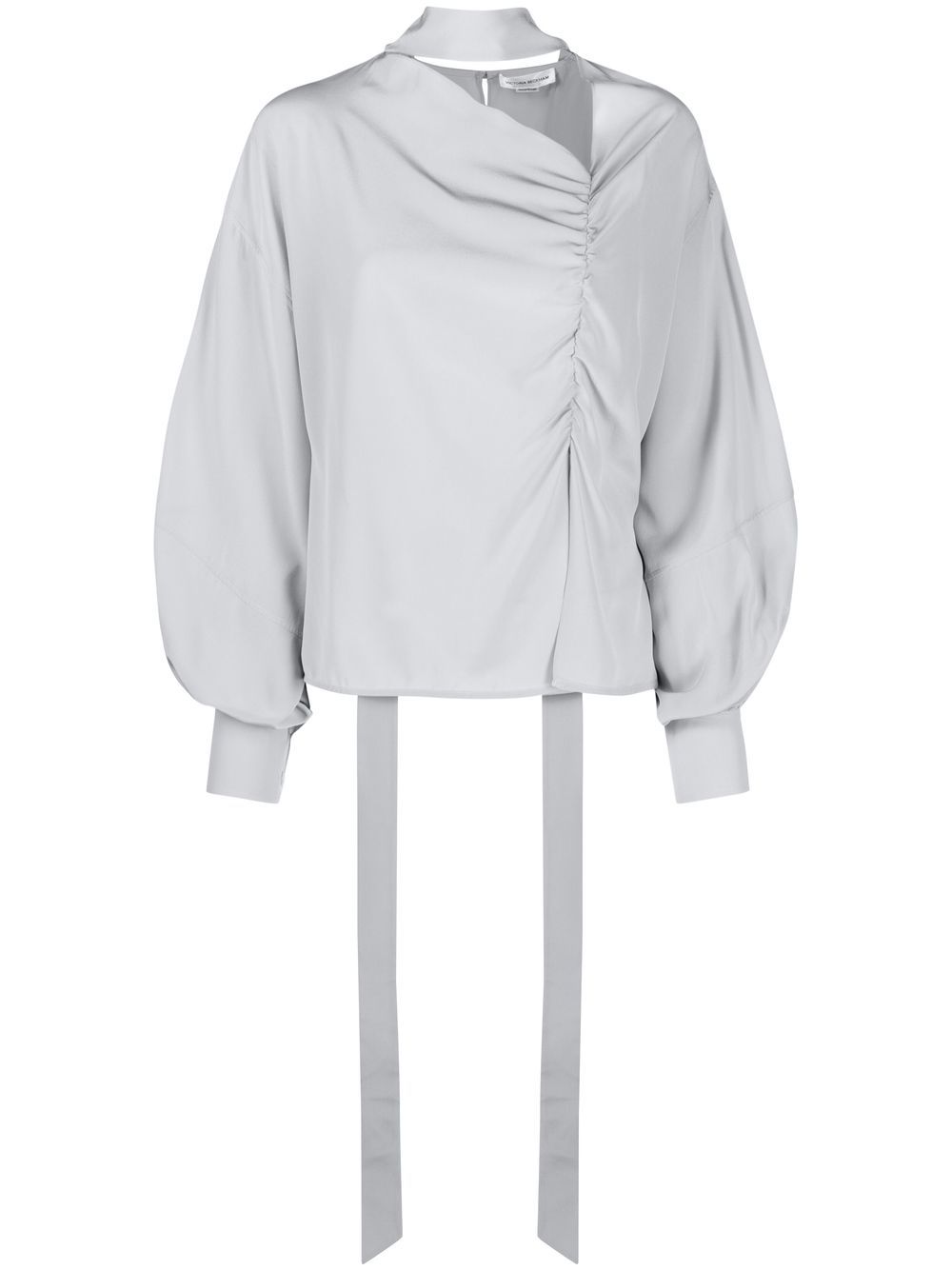 Victoria Beckham 一字领泡泡袖罩衫 - 灰色