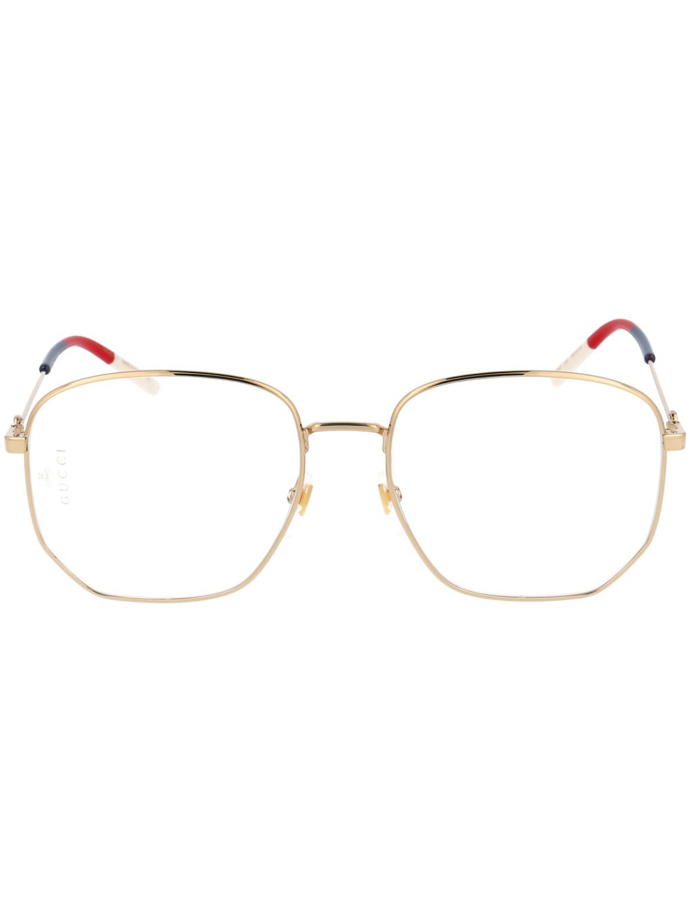 Gucci Eyewear 古驰 六角形框眼镜 - 金色
