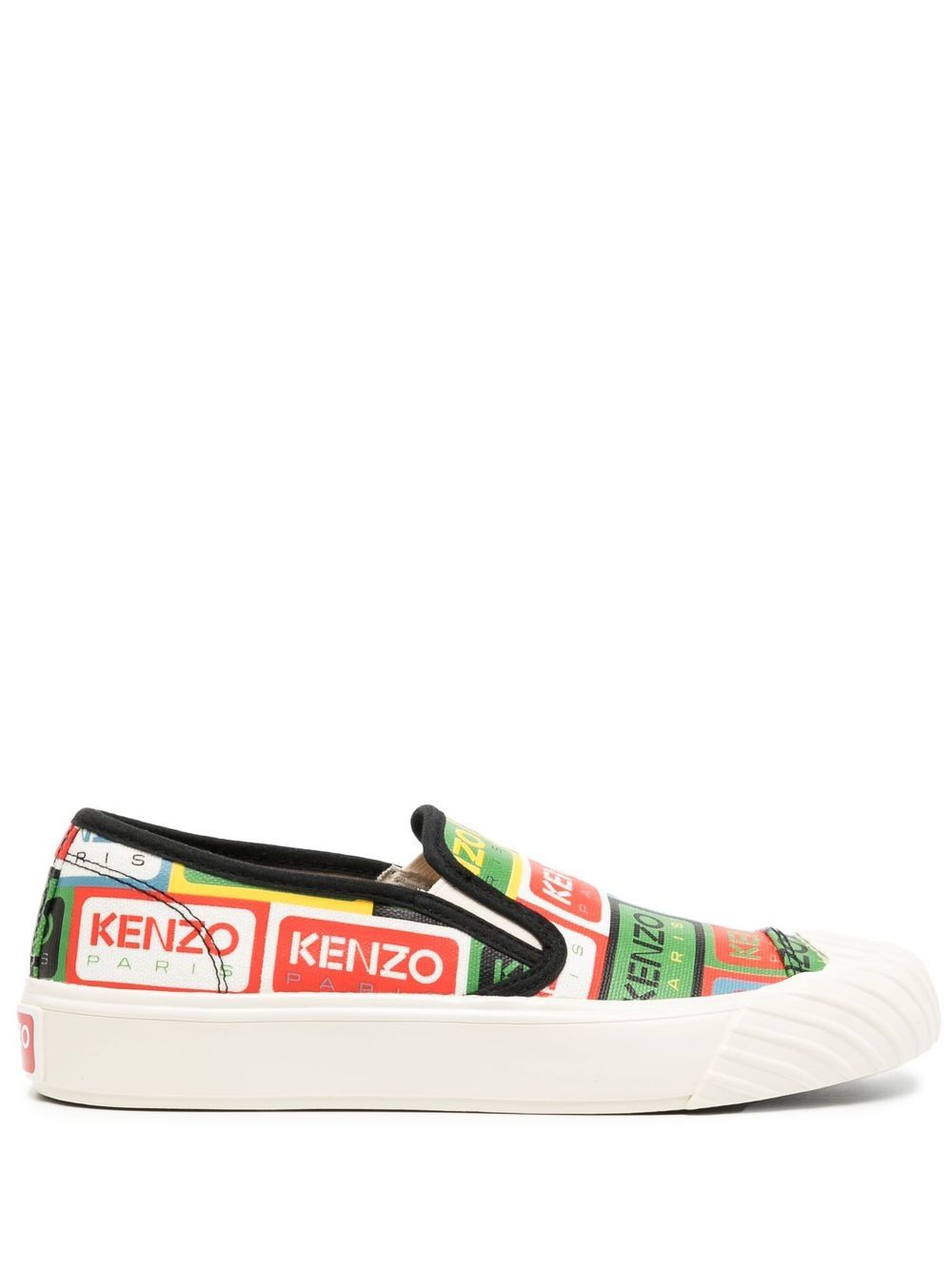 Kenzo logo印花套穿式运动鞋 - 彩色