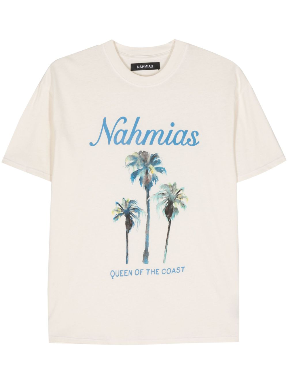 Nahmias logo印花棉T恤 - 中性色