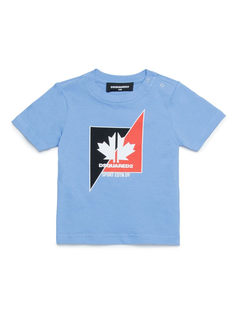 DSQUARED2 KIDS 枫叶印花棉T恤 - 蓝色