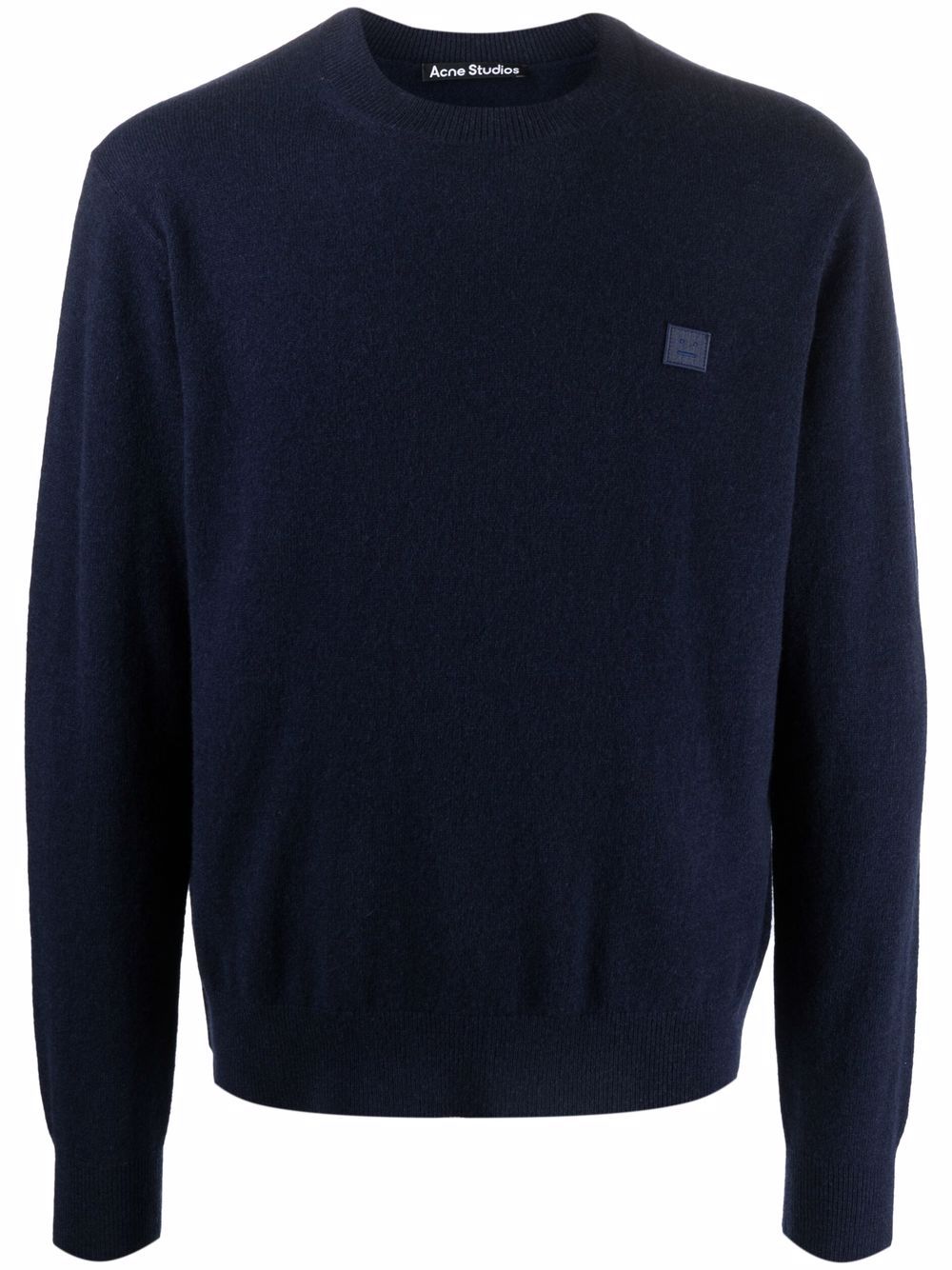 Acne Studios 脸孔贴花毛衣 - 蓝色