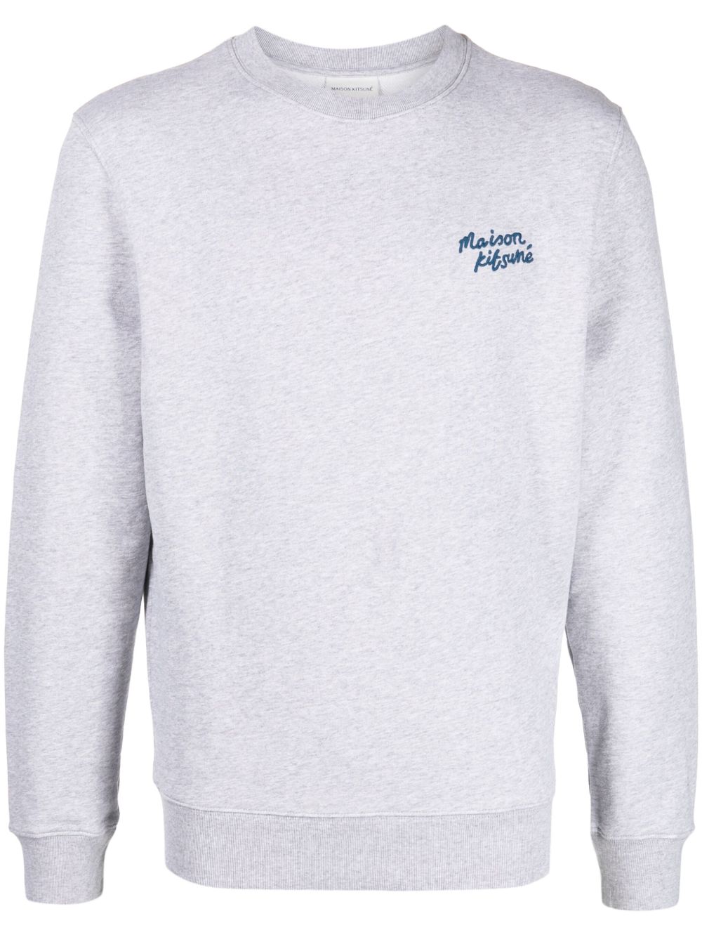 Maison Kitsuné logo刺绣混色效果卫衣 - 灰色