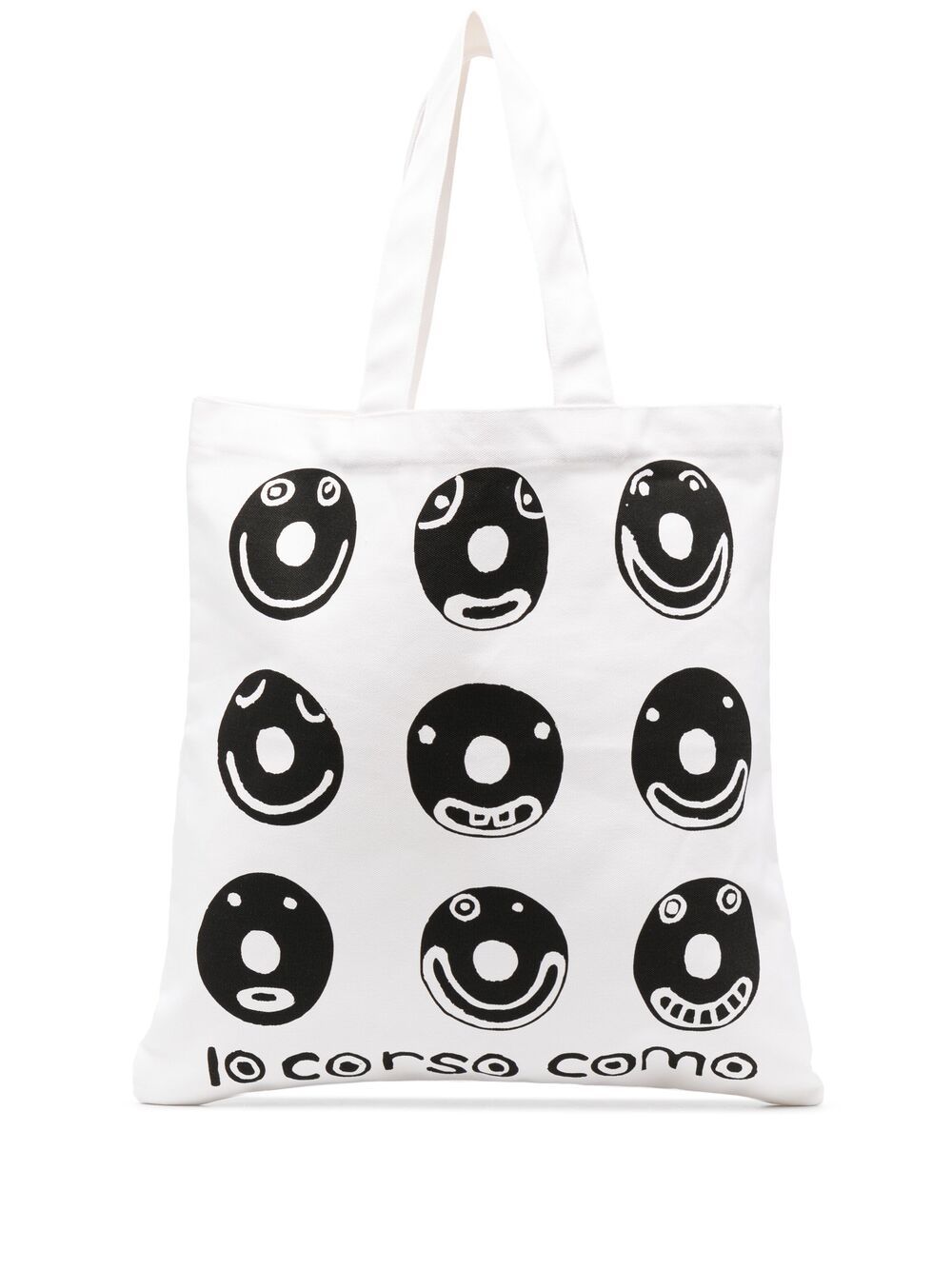 10 CORSO COMO logo图案印花托特包 - 白色