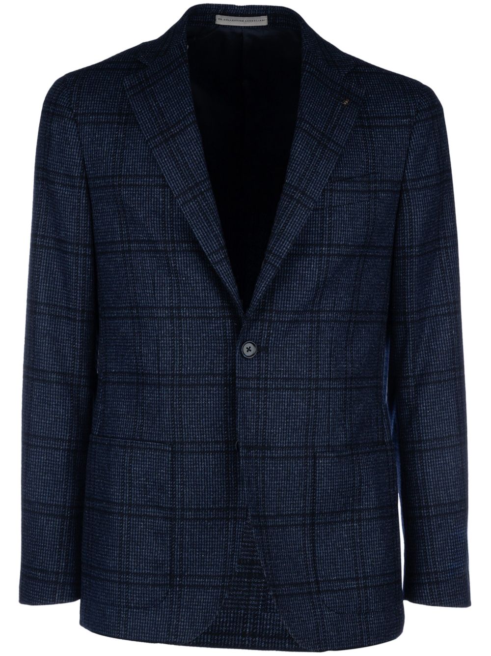Corneliani 格纹西装夹克 - 蓝色