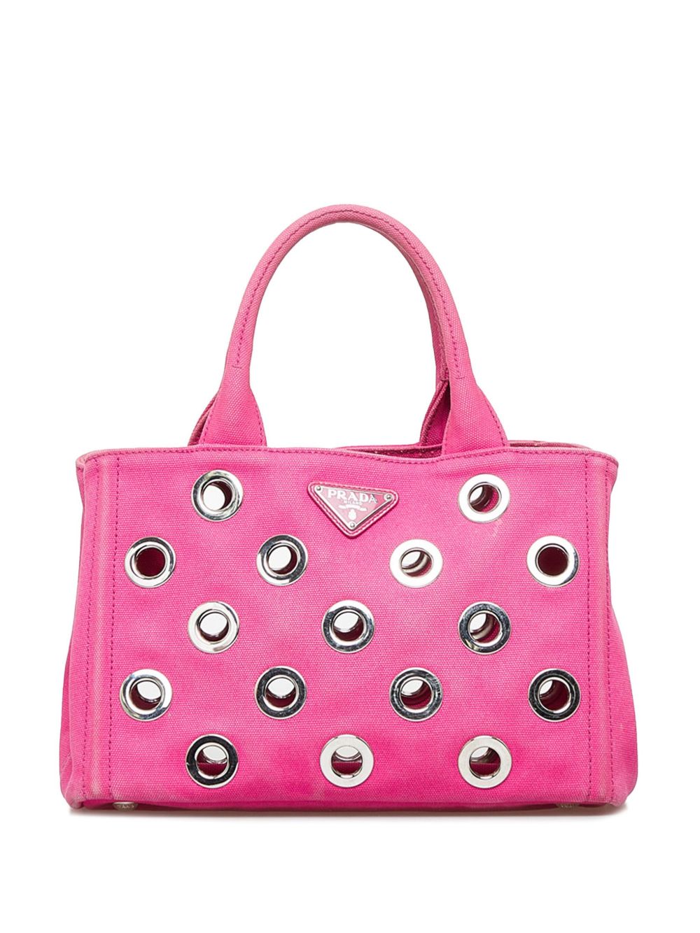 Prada Pre-Owned Canapa Grommet 两用手提包（2013-2022年典藏款） - 粉色