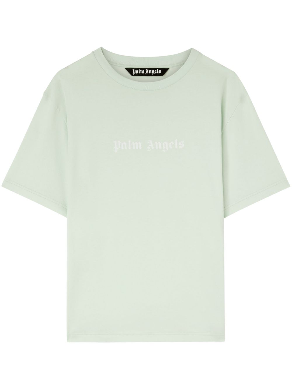 Palm Angels logo印花棉T恤 - 绿色