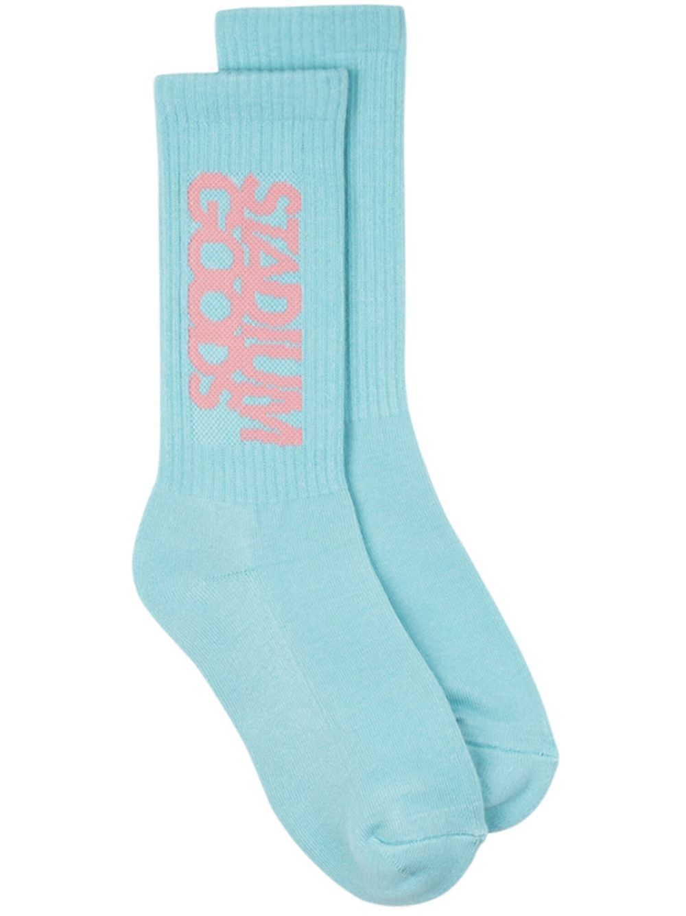 STADIUM GOODS® logo刺绣针织袜 - 蓝色
