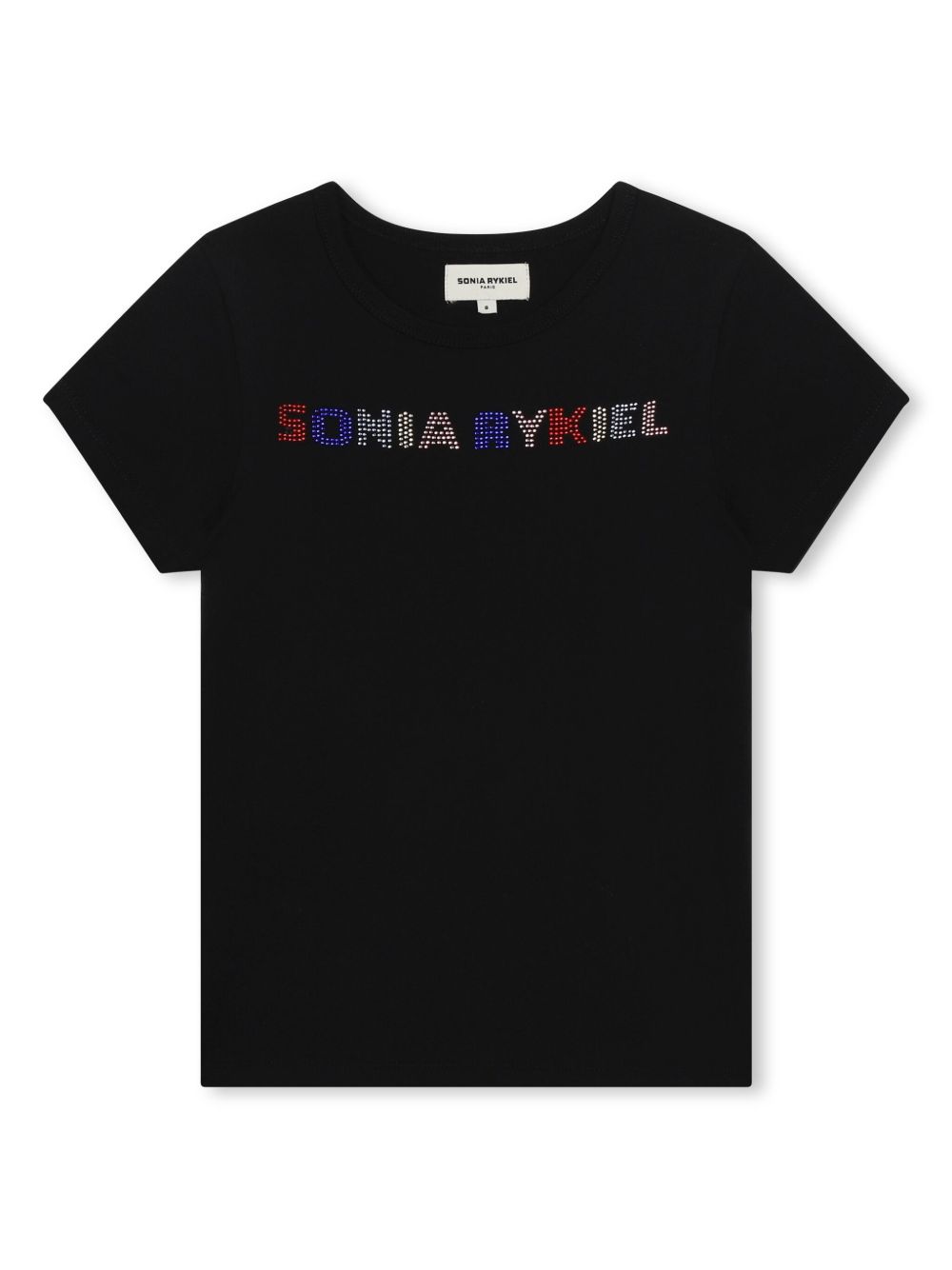 SONIA RYKIEL ENFANT logo缀饰棉T恤 - 黑色