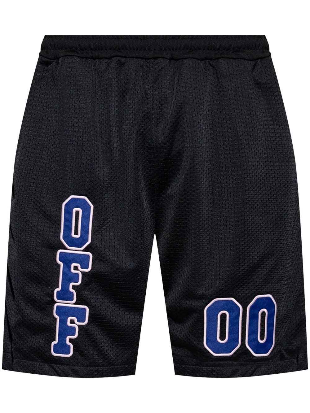 Off-White logo运动短裤 - 黑色