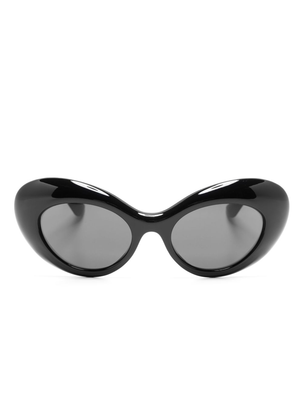 Versace Eyewear La Medusa 椭圆形框太阳眼镜 - 黑色