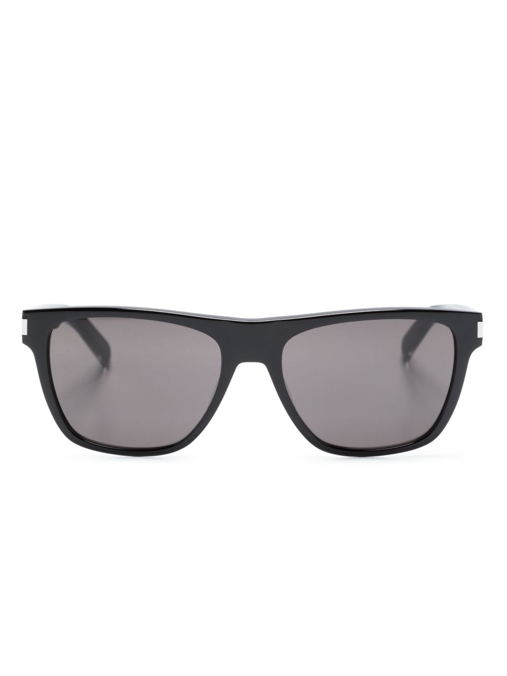 Saint Laurent Eyewear logo雕刻方框太阳眼镜 - 黑色