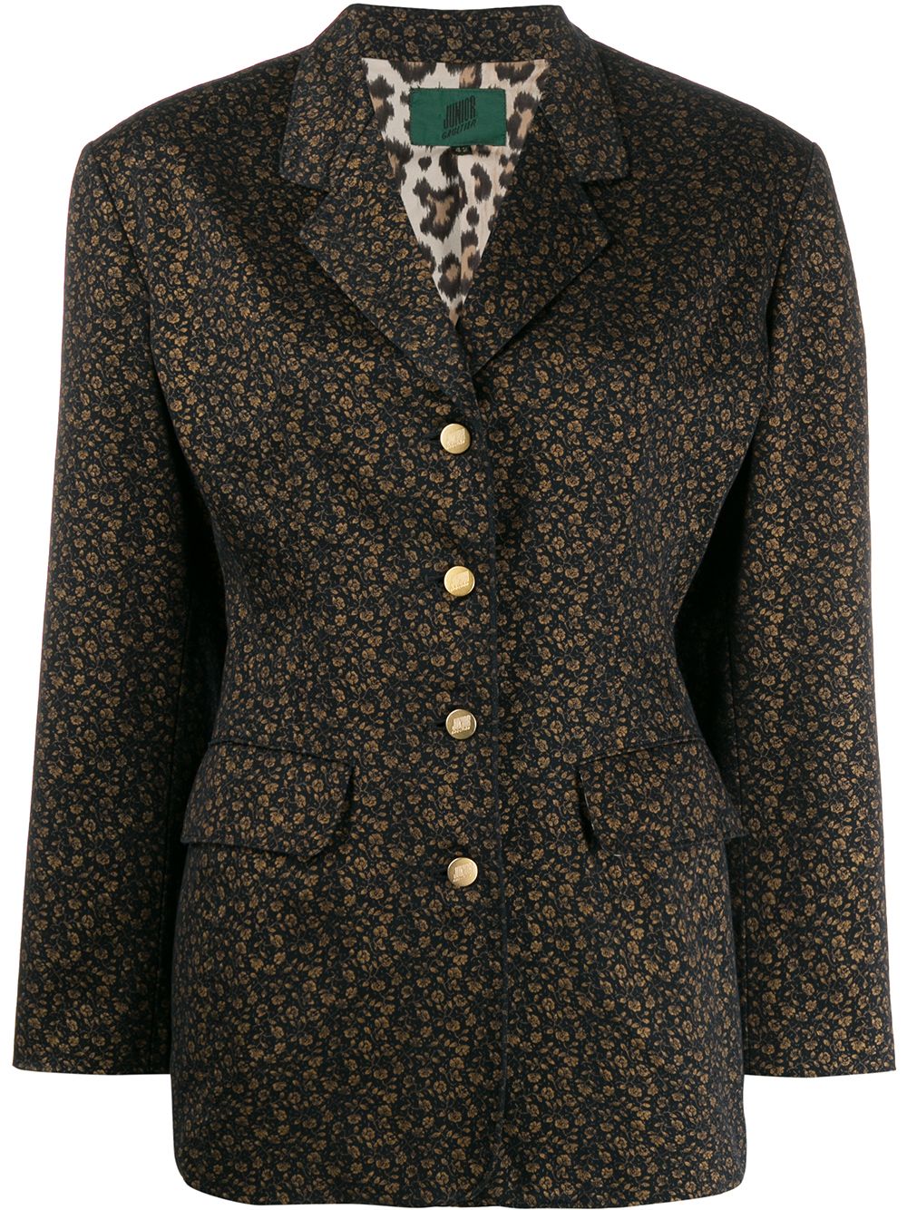 Jean Paul Gaultier Pre-Owned 花卉印花西装夹克 - 蓝色