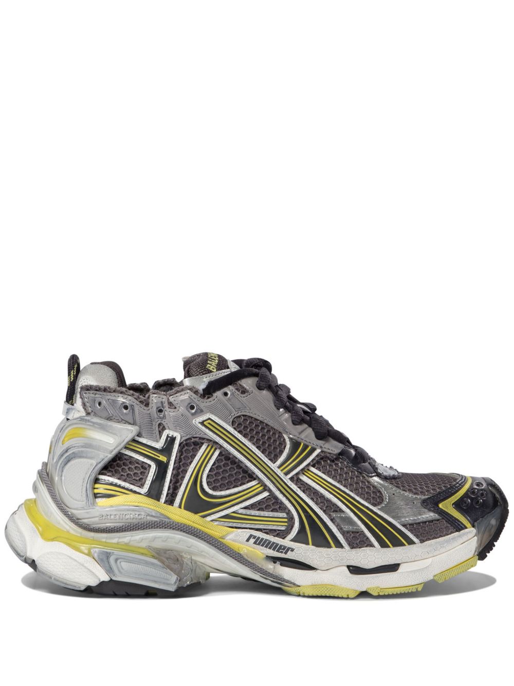 Balenciaga Runner 拼接运动鞋 - 灰色