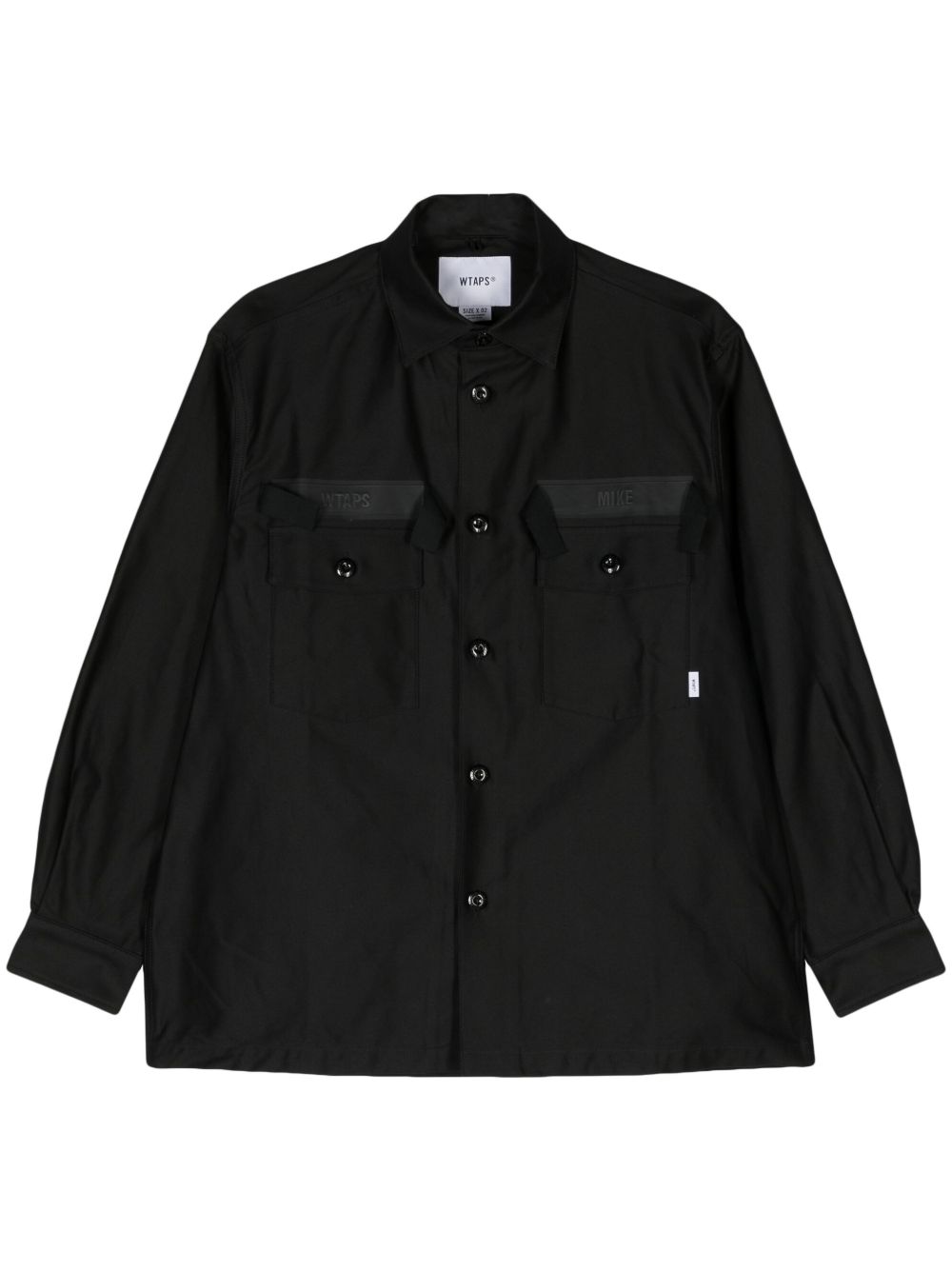 WTAPS 经典领棉夹克式衬衫 - 黑色