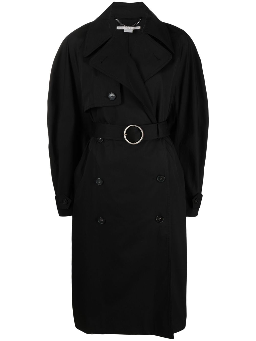 Stella McCartney 双排扣束腰风衣 - 黑色