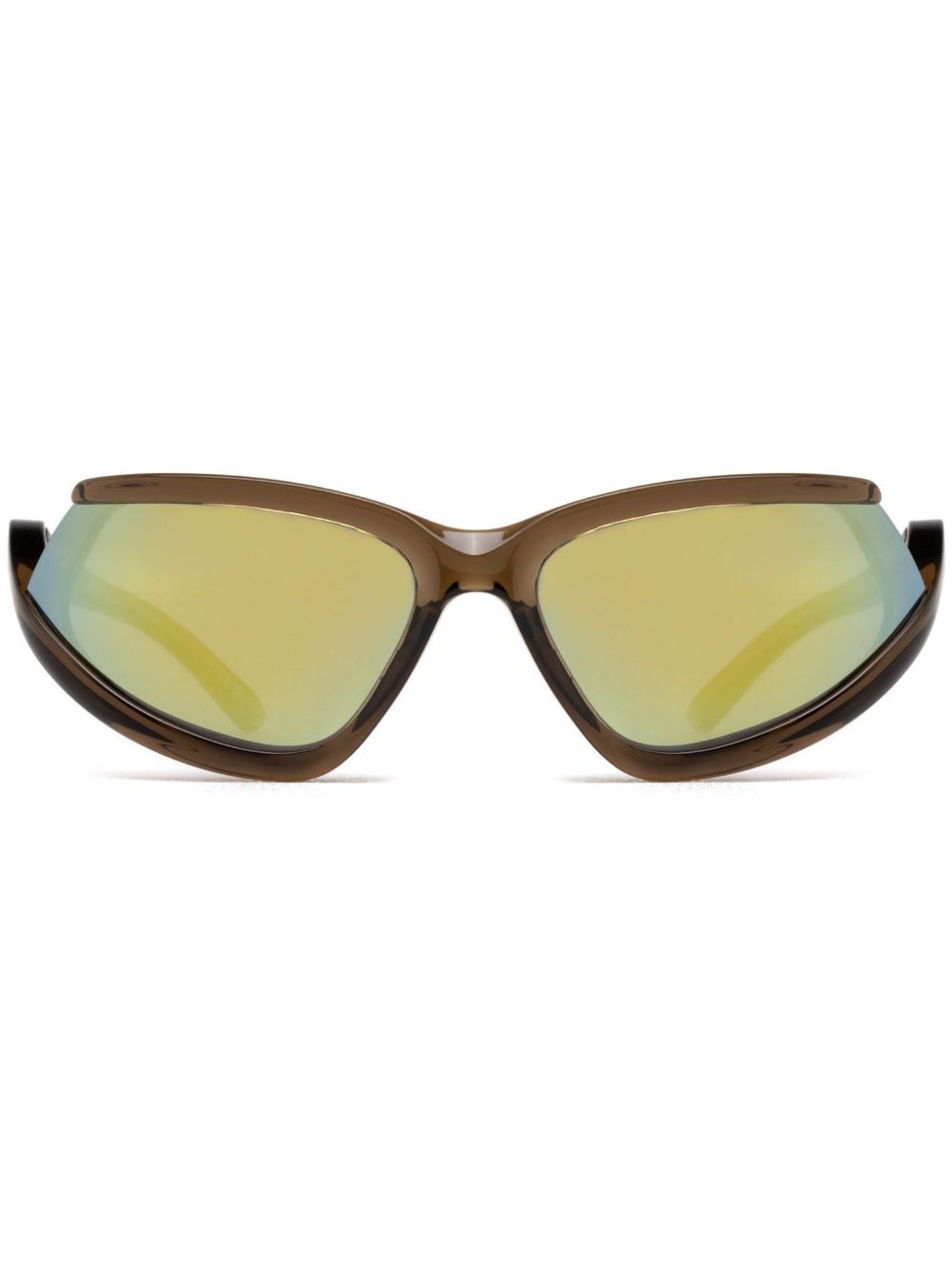 Balenciaga Eyewear Side Xpander 猫眼眶太阳眼镜 - 褐色