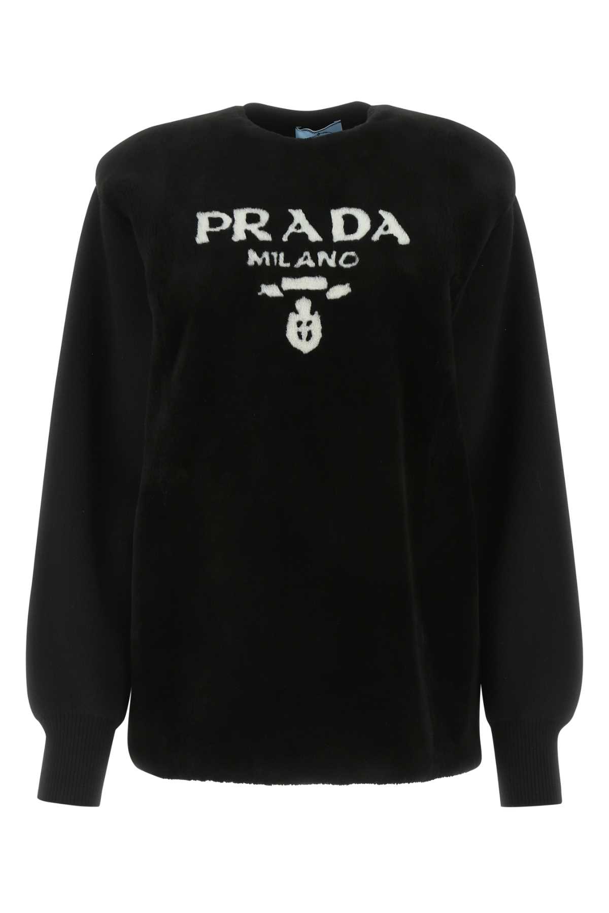 Prada 黑色羊绒毛衣