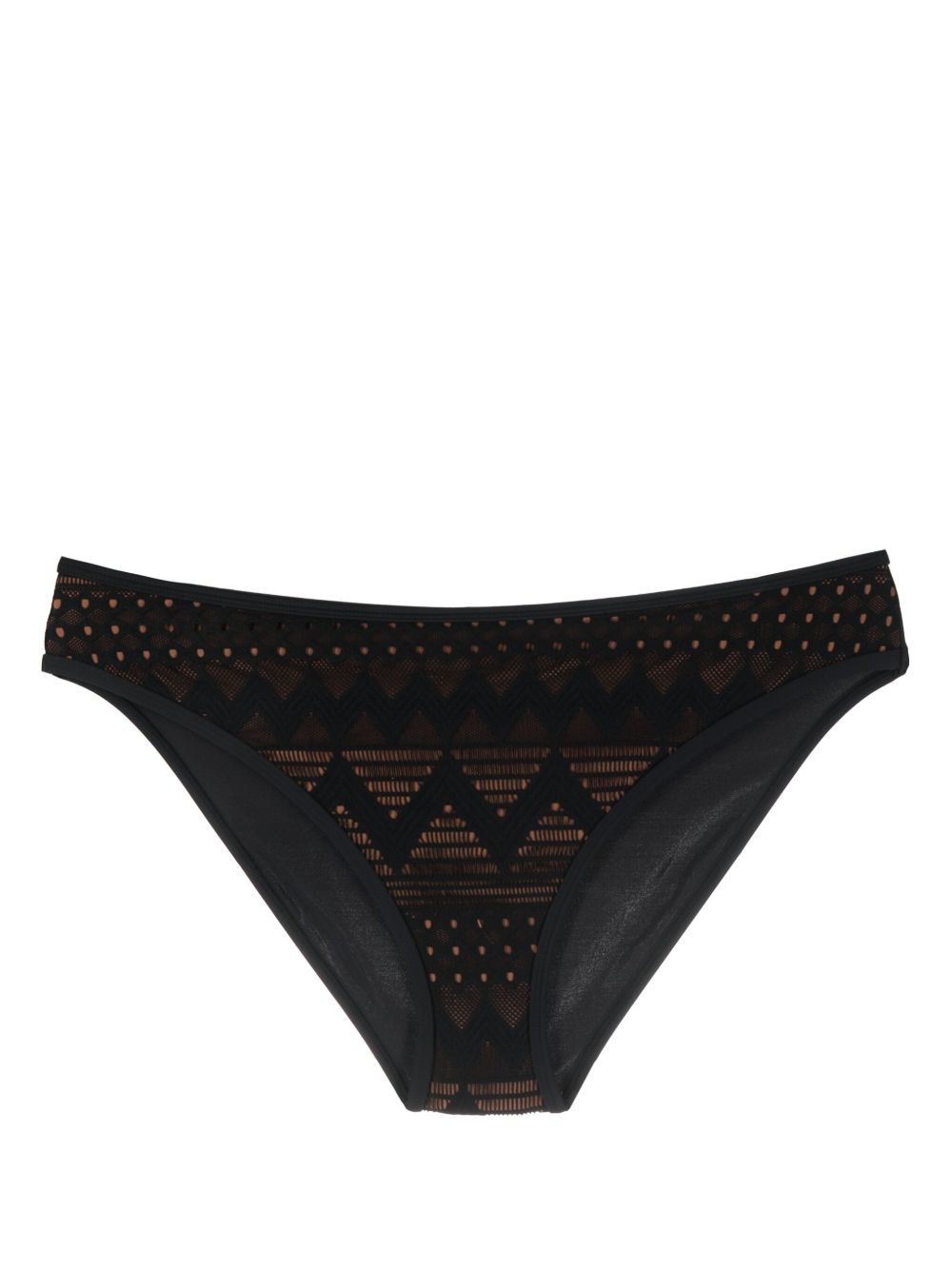 Marlies Dekkers Dolce Vita 网纱细节比基尼三角裤 - 黑色