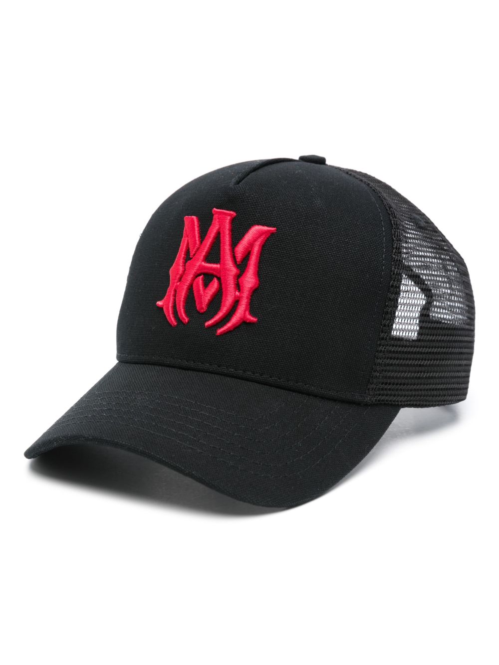 AMIRI logo刺绣卡车司机帽 - 黑色