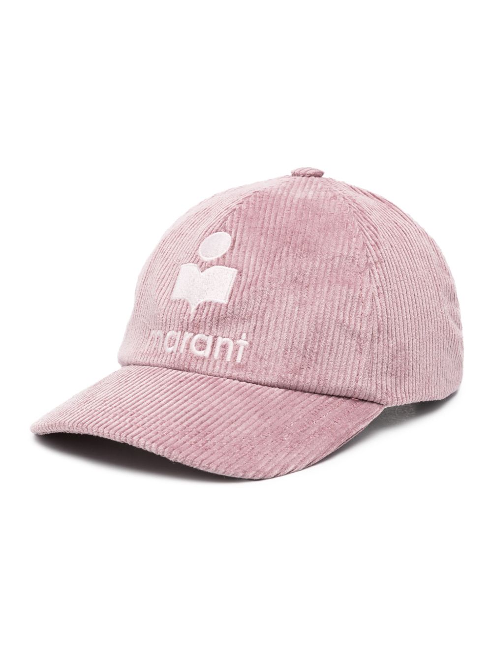 ISABEL MARANT Tyron logo刺绣灯芯绒棒球帽 - 紫色
