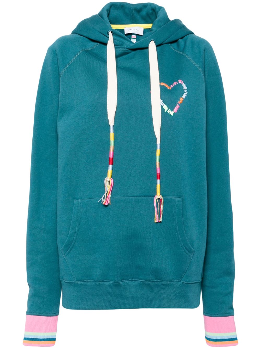 Mira Mikati 爱心刺绣连帽衫 - 绿色