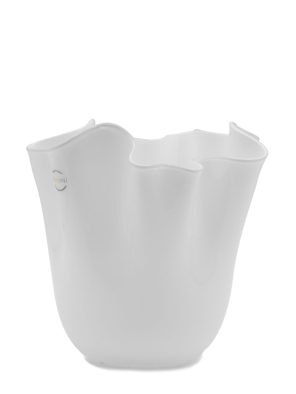 Venini Fazzoletto 玻璃花瓶 （13.5 厘米 ） - 白色