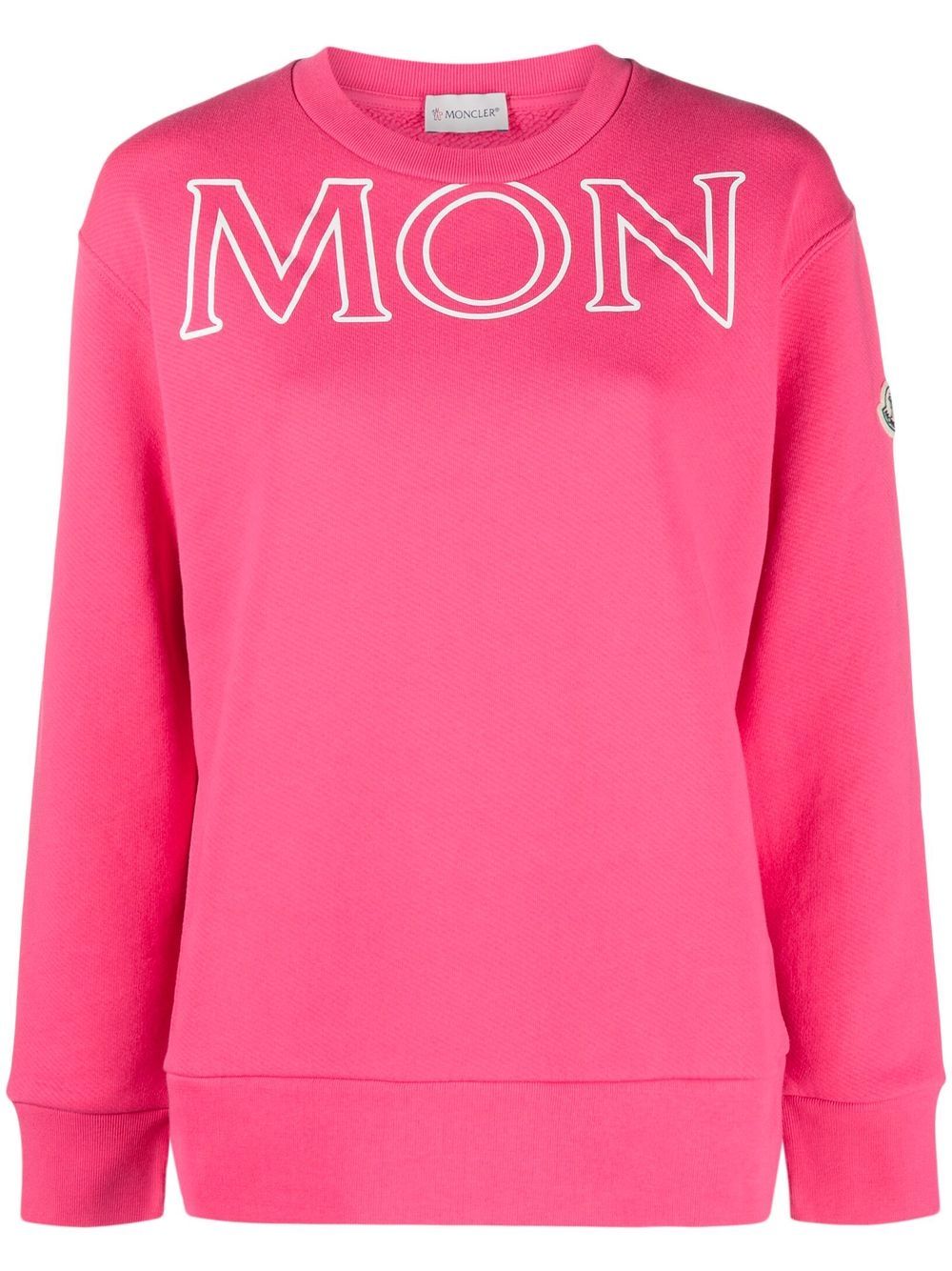 Moncler 盟可睐 logo印花圆领卫衣 - 粉色