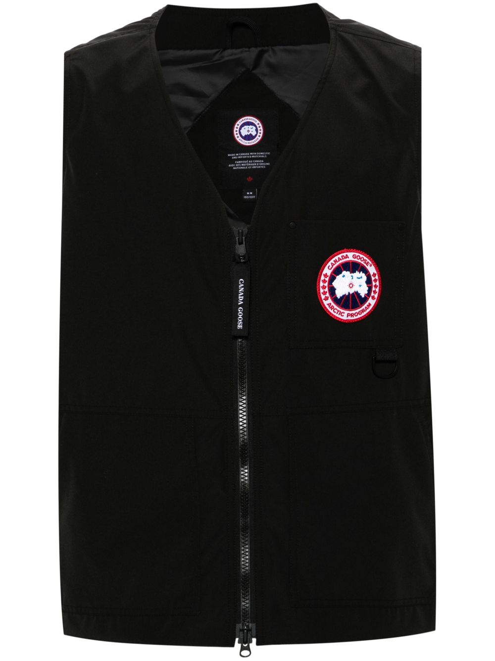 Canada Goose 标贴拉链马甲 - 黑色